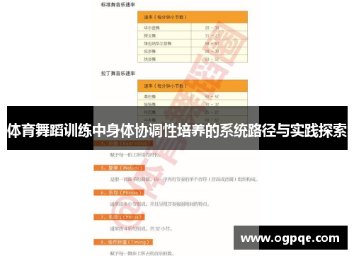 体育舞蹈训练中身体协调性培养的系统路径与实践探索